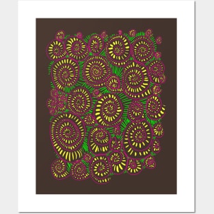 flower pattern Posters and Art